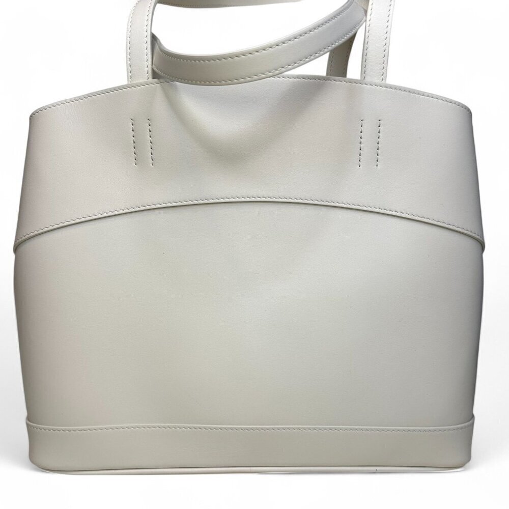 SALVATORE FERRAGAMO Charming Small Leather Tote, Mascarpone, NWT - Picture 5 of 16